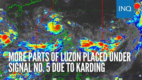 storm signal in pampanga today|More parts of Luzon placed under Signal no. 5 due to Karding.